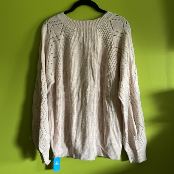 NWT Cupshe Cream Cable Knit Sweater Size XL - Picture 4 of 5